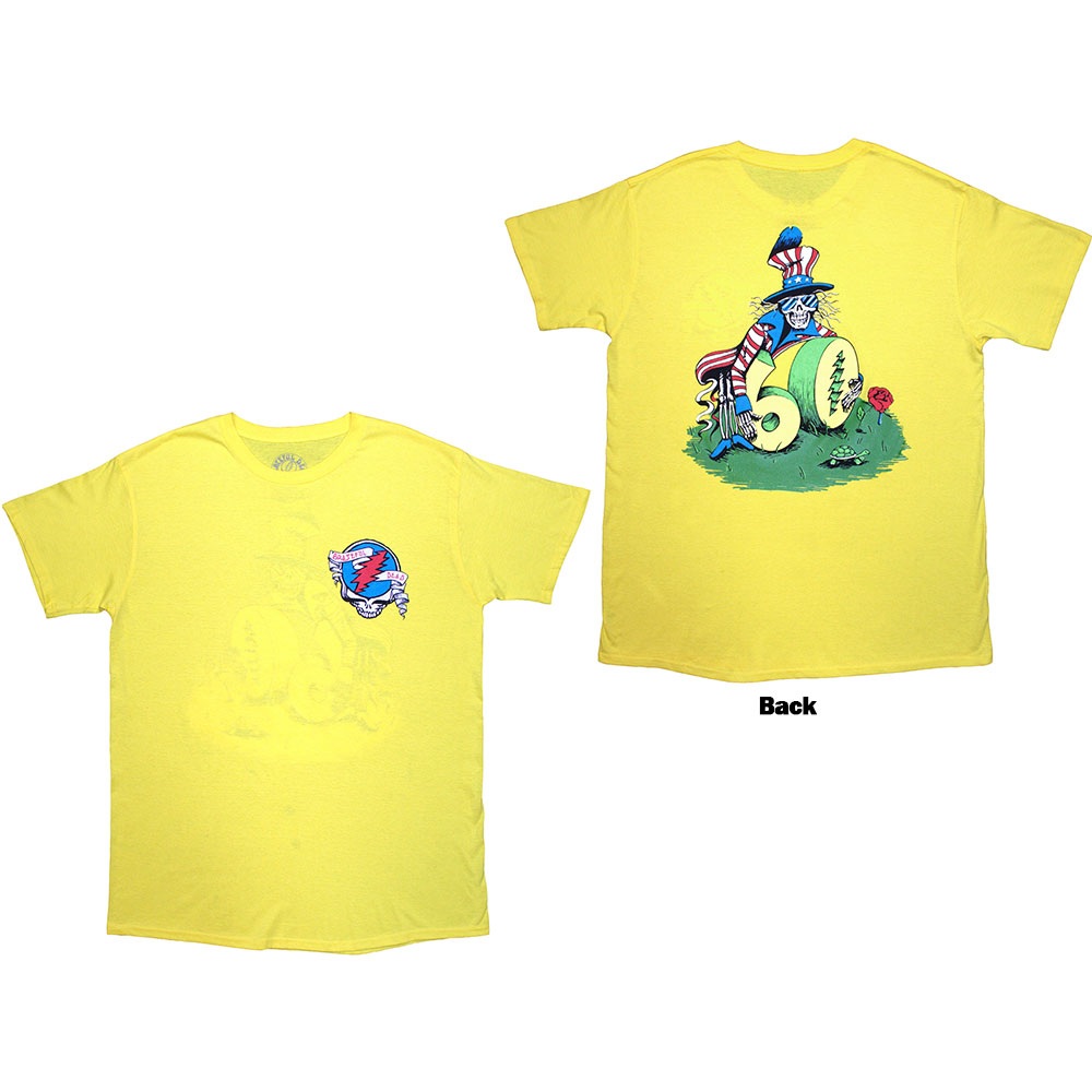 Grateful Dead - Rose Pose Heren T-shirt - Geel